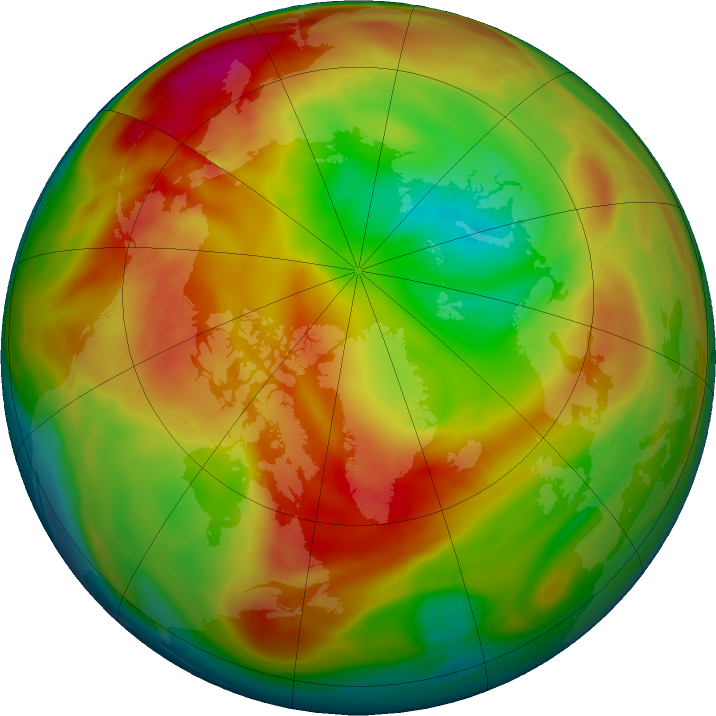 Arctic ozone map for 04 February 2024
